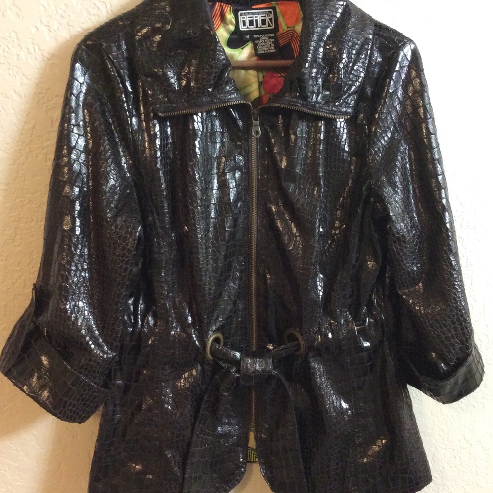 BEREK 2 Jacket Women. Alligator Croc Embossed.